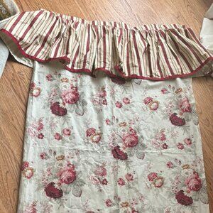 WAVERLY NORFOLK ROSE FLORAL SHOWER CURTAIN Cottagecore Shabby Chic Romantic